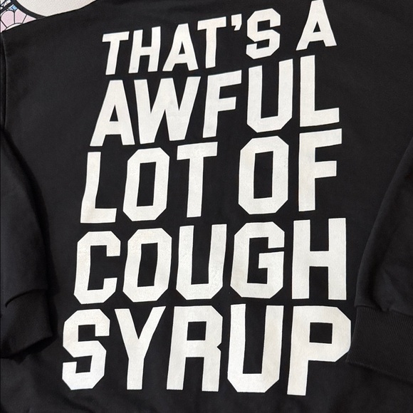 That's A Awful Lot Of Cough Syrup Black Zip-Up Hoodie ( Pre-owned ) - Picture 10 of 13